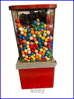 1¢ Oak Acron 1930 s / 1950 s Basketball Gum Machine Original Condition inc Coins