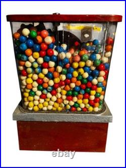 1¢ Oak Acron 1930 s / 1950 s Basketball Gum Machine Original Condition inc Coins