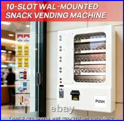 10 Slot Snack Vending Machine for Food/Drink/Snack Mounted Money Bill + coins 10 Slot Snack Vending Machine for Food/Drink/Snack Mounted Money Bill + coins