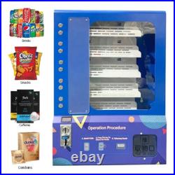 10 Slots Commercial Mini Wall Snack Vending Machine Food Snack Coin+paper money