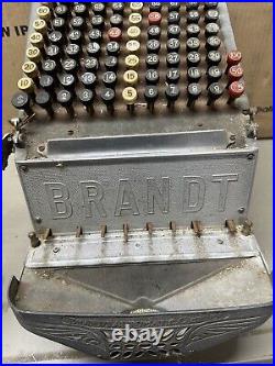 1920s ANTIQUE BRANDT AUTOMATIC CASHIER COIN CHANGE MACHINE ORIGINAL FINISH