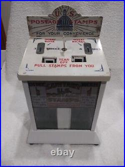 1930's Vintage Northwestern Nickel & Dime Coin Op Postage Stamp Vending Machine