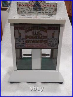 1930's Vintage Northwestern Nickel & Dime Coin Op Postage Stamp Vending Machine