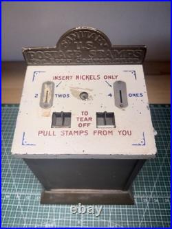 1930's Vintage Northwestern Nickel & Dime Coin Op Postage Stamp Vending Machine