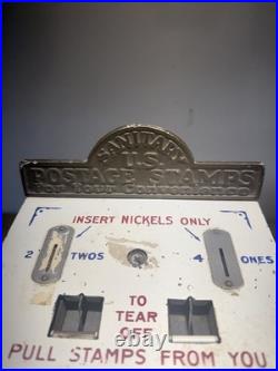 1930's Vintage Northwestern Nickel & Dime Coin Op Postage Stamp Vending Machine
