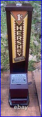 1930s Antique Collectible Candy Coin Op Vending Machine Hershey Chocolate