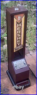 1930s Antique Collectible Candy Vending Machine Coin Op Hershey Chocolate