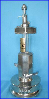1933s Van Lite Metal Gas Pump 1 Cent Coin OP Lighter Fluid Dispenser withKEY