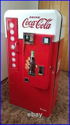 1958 Vintage Vendo 56 Coke Machine Fully Restored Coca Cola with Coin Changer