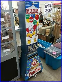 1960's Vend-Rite's Bozo The Clown Big Top Balloon Coin-Op Vending Machine RARE