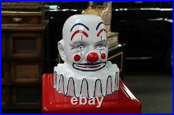 1960s Mr. Clown Coin Op Clown Head Vending Machine Toy Prize