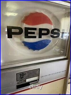 1960s Pepsi Vending Machine Restored and Working with Coin Mechanism