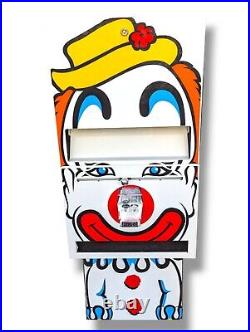 1970's 1980's Vintage Clown Candy Vending Dispensing Machine Coin Operated