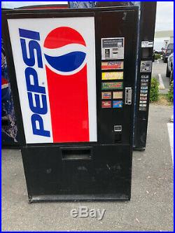 2 X Pepsi Vendo 322-7 Soda Vending Machine Accepts Coins Only