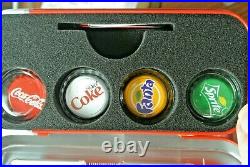 2020 Coca-Cola VENDING MACHINE withfour $1 Silver Bottle Cap Coins SCARCE