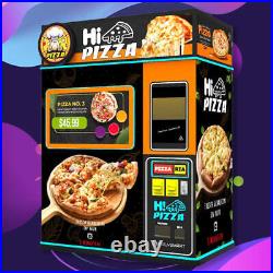 2023 High Tech 55\'' screen Automatic Pizza operated vending machine 7500w 110v