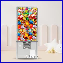 25 White Coin-Operated Capsule Vending Machine With Lockable Cash Box