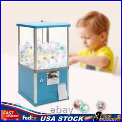 25-cent Gumball Machine 20 H Vending Coin Bank Vintage Gumballs Dispenser Blue