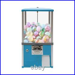 25-cent Gumball Machine 20 H Vending Coin Bank Vintage Gumballs Dispenser Blue