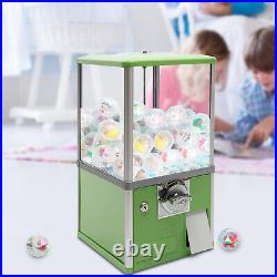 25-cent Gumball Machine 20 H Vending Coin Bank Vintage Gumballs Dispenser Green