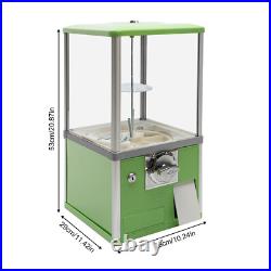 25-cent Gumball Machine 20 H Vending Coin Bank Vintage Gumballs Dispenser Green 25-cent Gumball Machine 20 H Vending Coin Bank Vintage Gumballs Dispenser Green