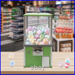 25-cent Gumball Machine 20 H Vending Coin Bank Vintage Gumballs Dispenser Green