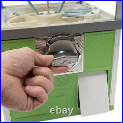 25-cent Gumball Machine 20 H Vending Coin Bank Vintage Gumballs Dispenser Green 25-cent Gumball Machine 20 H Vending Coin Bank Vintage Gumballs Dispenser Green