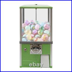 25-cent Gumball Machine 20 H Vending Coin Bank Vintage Gumballs Dispenser Green