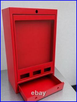 3 Column Pokémon Card / Sticker Vending Machine Red NO COIN MECHS AS IS