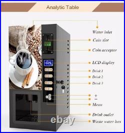 3-Flavor Coin Operated Hot Drink Machine Commercial Coffee & Tea Maker 3-Flavor Coin Operated Hot Drink Machine Commercial Coffee & Tea Maker