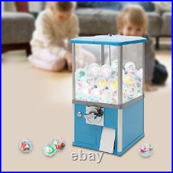 4.5-5cm Capsule Toys Vending Machine Blue Gumball Machine 25 Cents Coin with2 Keys