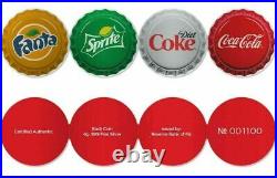 4 Coin Silver Set-2020 Coca-cola- Fanta -sprite- Diet-coke- Vending Machine