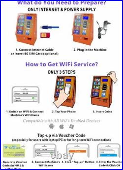 4G Coin-Operated Wi-Fi Vending Machine Phone Charging Hotspot Vending Machine