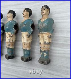 5 Antique Cast Aluminum Foosball Soccer Player Figures coin op vending