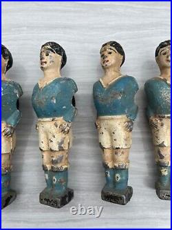 5 Antique Cast Aluminum Foosball Soccer Player Figures coin op vending