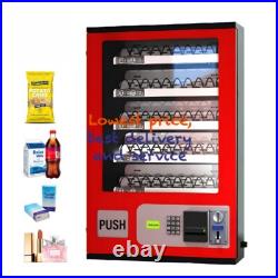 5 Slot Snack Vending Machine for Food/Drink/Snack Mounted Money Only coins