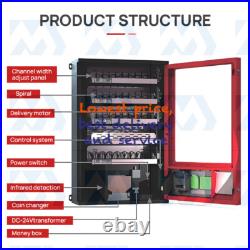 5 Slot Snack Vending Machine for Food/Drink/Snack Mounted Money Only coins
