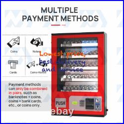 5 Slot Snack Vending Machine for Food/Drink/Snack Mounted Money Only coins