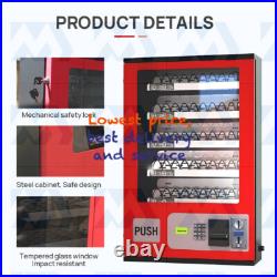 5 Slot Snack Vending Machine for Food/Drink/Snack Mounted Money Only coins