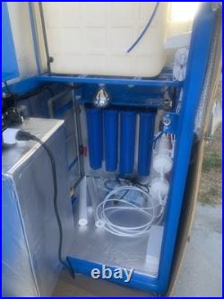 800 GPD Purified Water RO Water Vending Machine. NEW. Accepts Coin/bills. USA 800 GPD Purified Water RO Water Vending Machine. NEW. Accepts Coin/bills. USA
