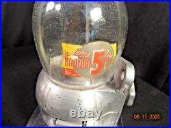 ANTIQUE 5c COIN OP PEANUT NUT GUM CANDY STORE VENDING MACHINE