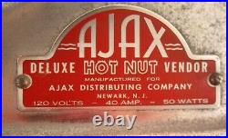 AWESOME Ajax Deluxe Hot Nut Vendor Triple Globe Machine Coin Operated