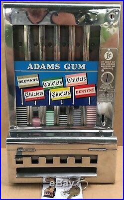 Antique Adams Gum Machine Coin Operated Chiclets Penny FREE SHIPPING