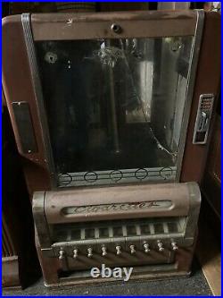 Antique Cigarette Vending Machine 1930s Art Deco? Original? Tobacco Coin Mirror