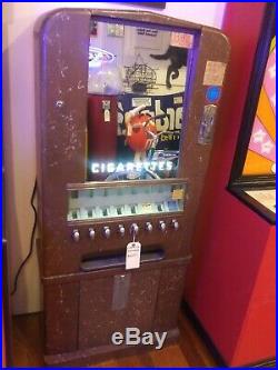 Antique Coin-op Cigarette Vending Machine Original Condition Not Restored