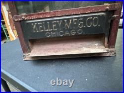 Antique Kelley Match Book Matches Coin Op Operated Advertising Vending Machine