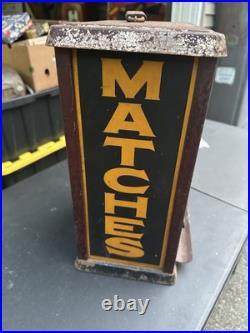 Antique Kelley Match Book Matches Coin Op Operated Advertising Vending Machine