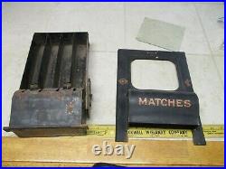 Antique Metal 1 Cent Penny Matches Match Book Box Vending Machine Coin Op Emco
