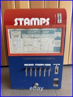 Antique Vintage USPS Postal Service Stamp Vending Machine Wall Mounted Coin Op