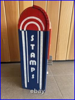 Antique Vintage USPS Postal Service Stamp Vending Machine Wall Mounted Coin Op